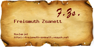 Freismuth Zsanett névjegykártya
