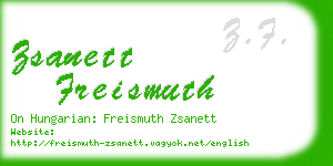zsanett freismuth business card